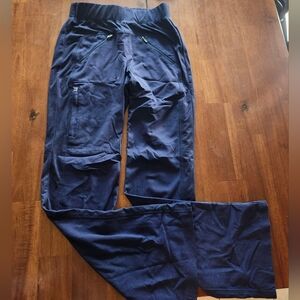 White Cross Dark Blue Scrub Pants